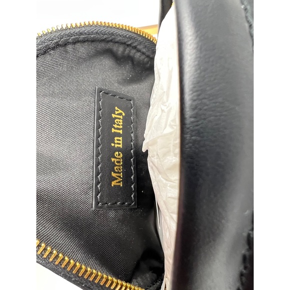 Moschino mini Teddy bear embroidered branded backpack black with gold hardware - Picture 7 of 17